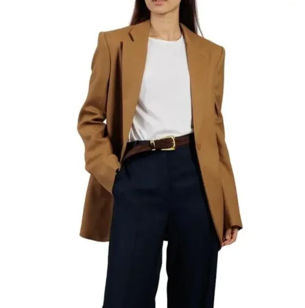 NWT Stella McCartney Slim Jacket Cinnamon Single-breasted Blazer , size IT38/XS
